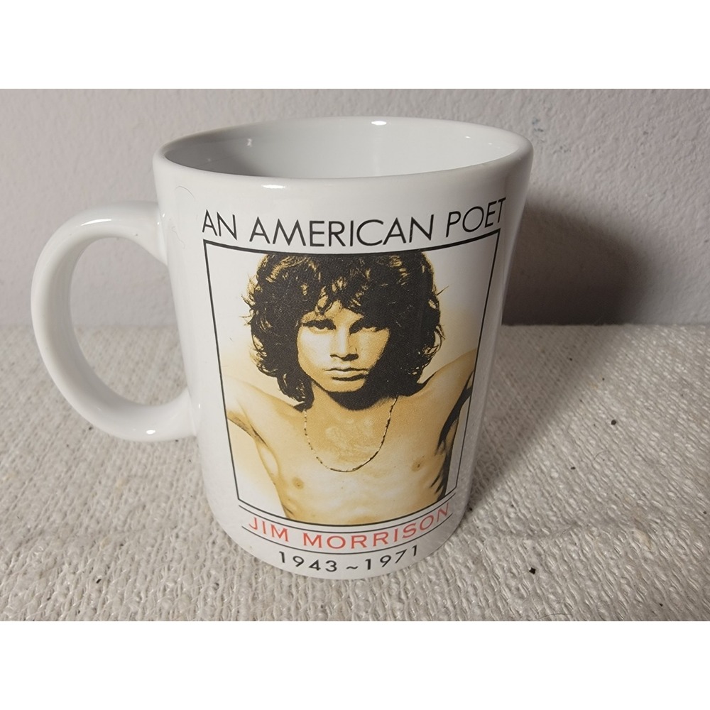 The Doors Jim Morrison An American‎ Poet 1943-1971 Coffee Mug 2013 Bravado White